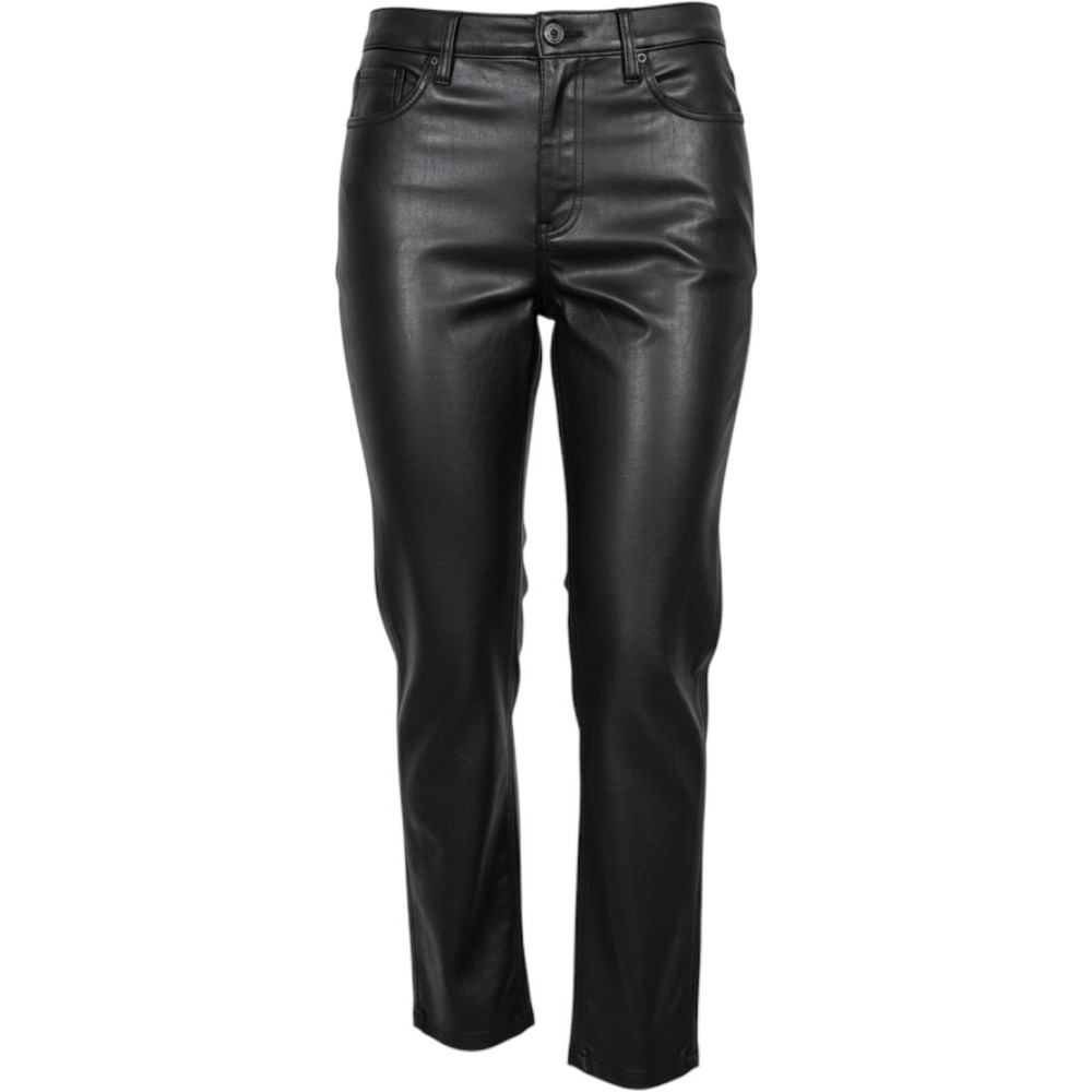 Abercrombie & Fitch 14R Black Vegan Leather Curve 90s Straight Ultra High Rise
